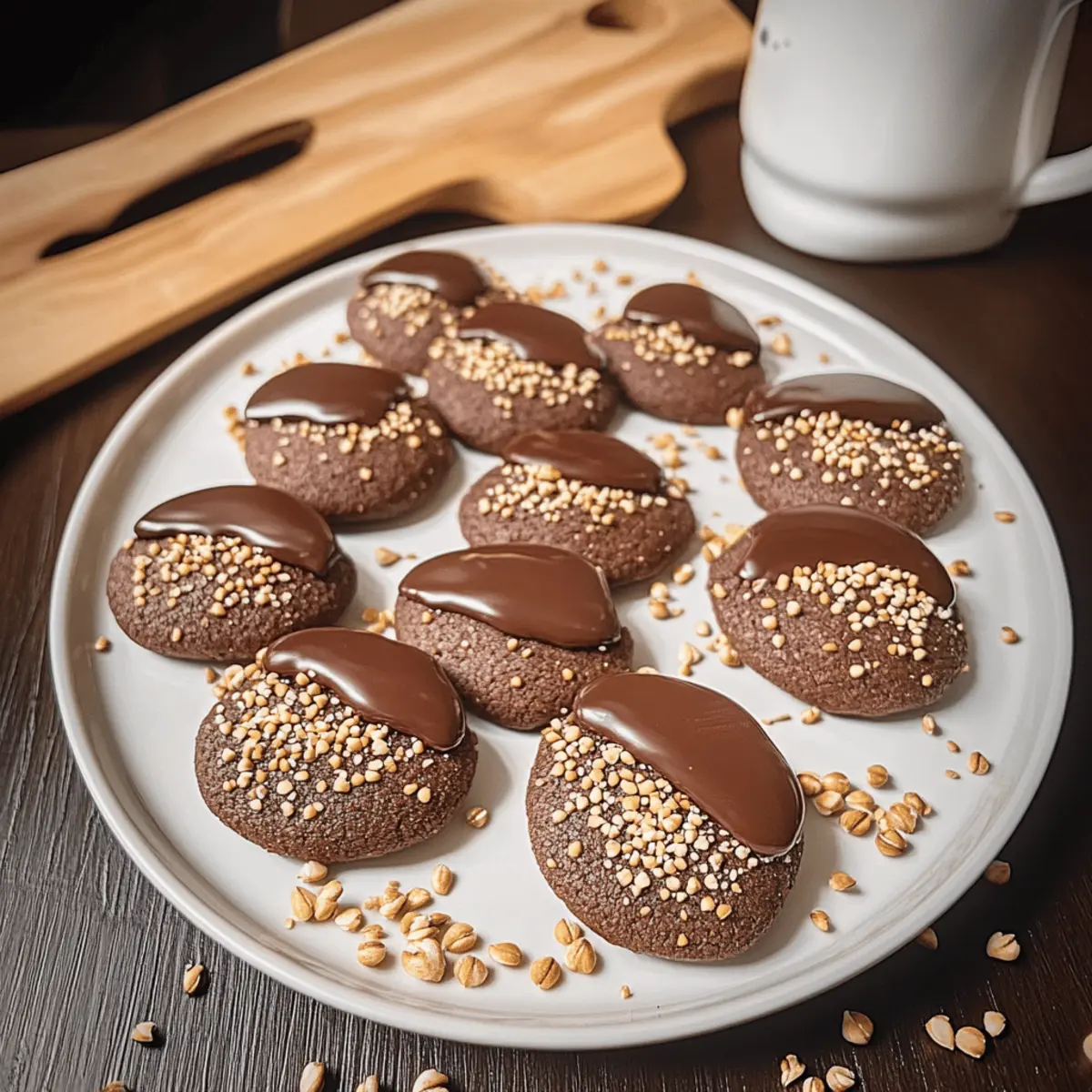 Schokolade und gerösteter Buchweizen genießen