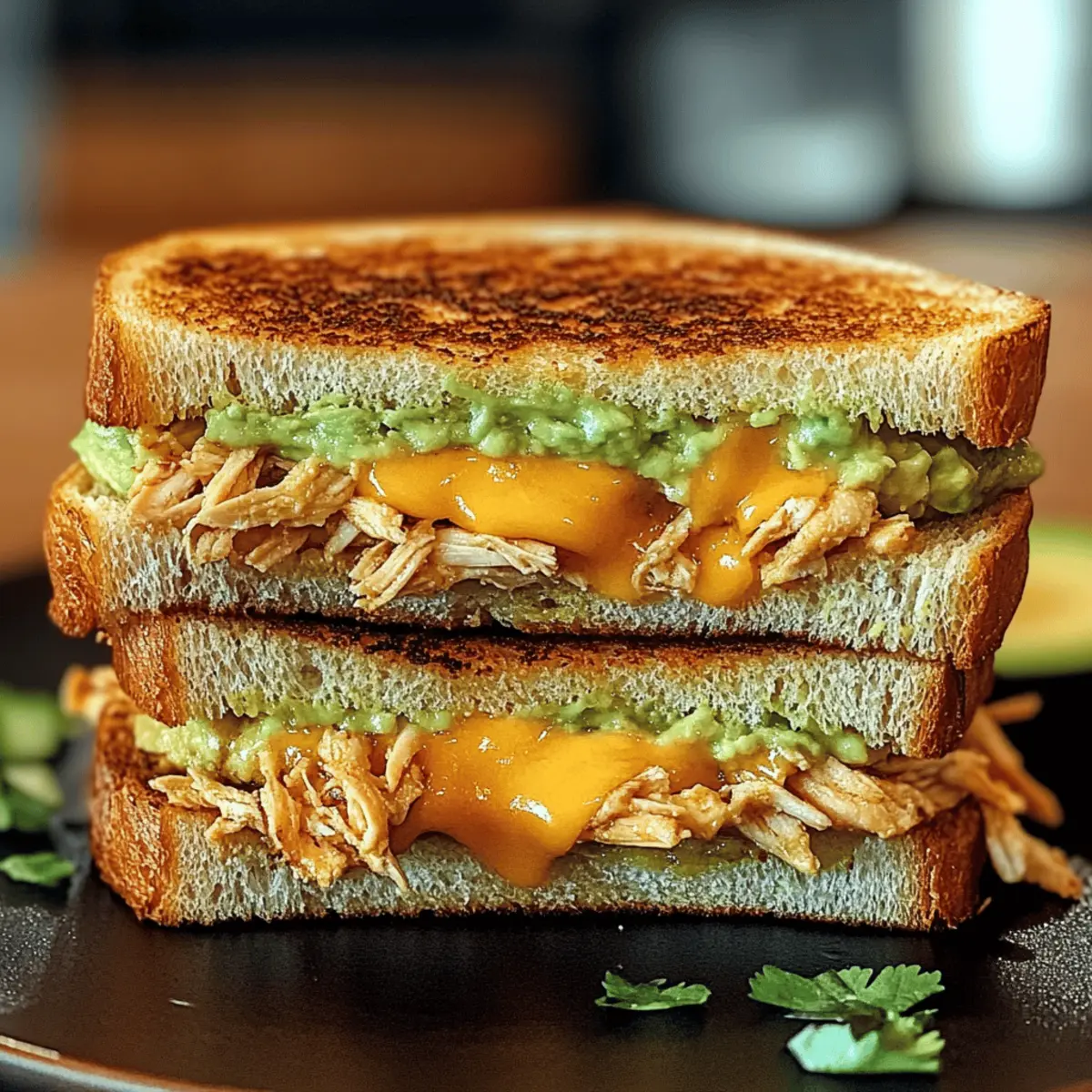 Unwiderstehliches Hähnchen-Avocado-Toast Sandwich