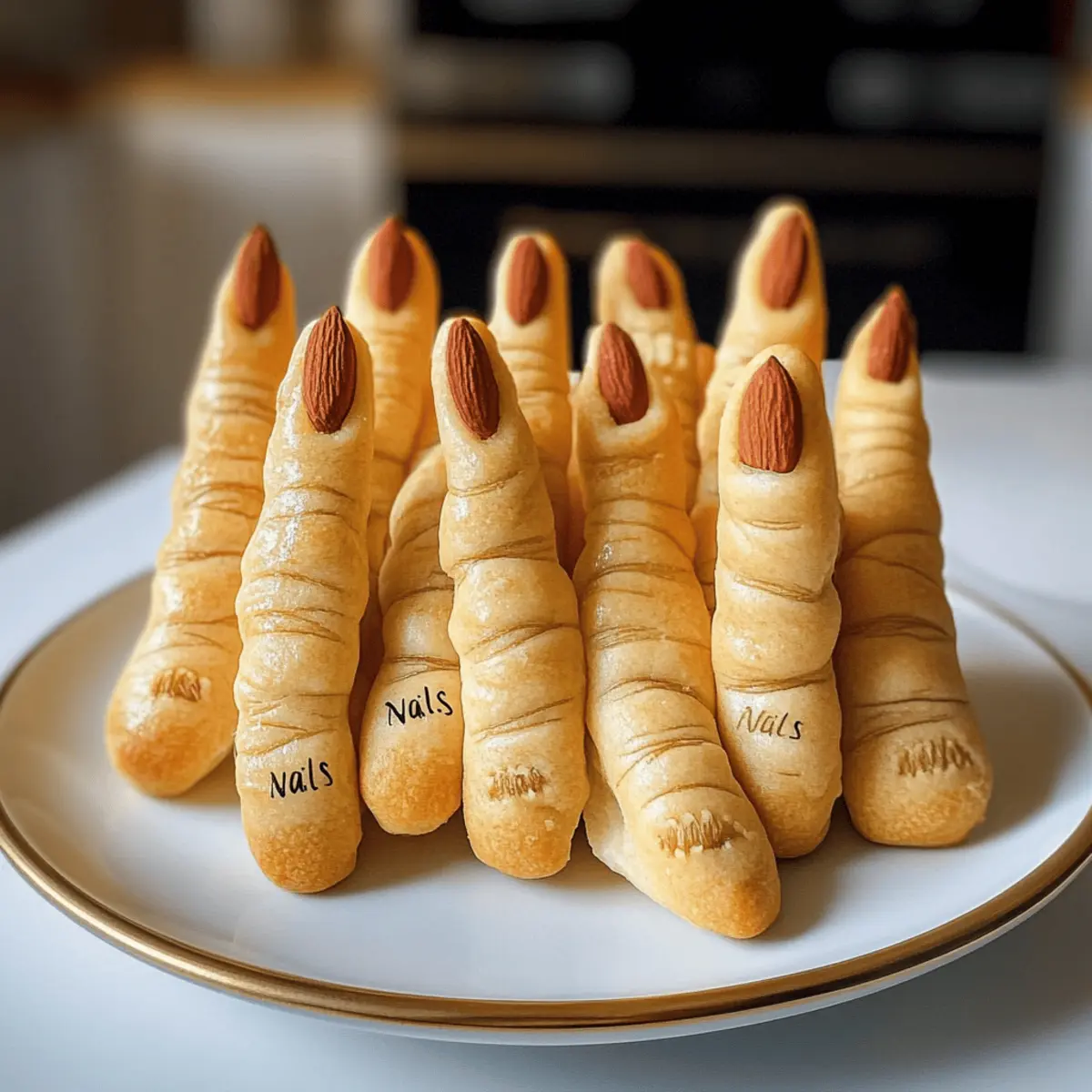 Hexenfinger Brotstangen für ein spooky Abendessen