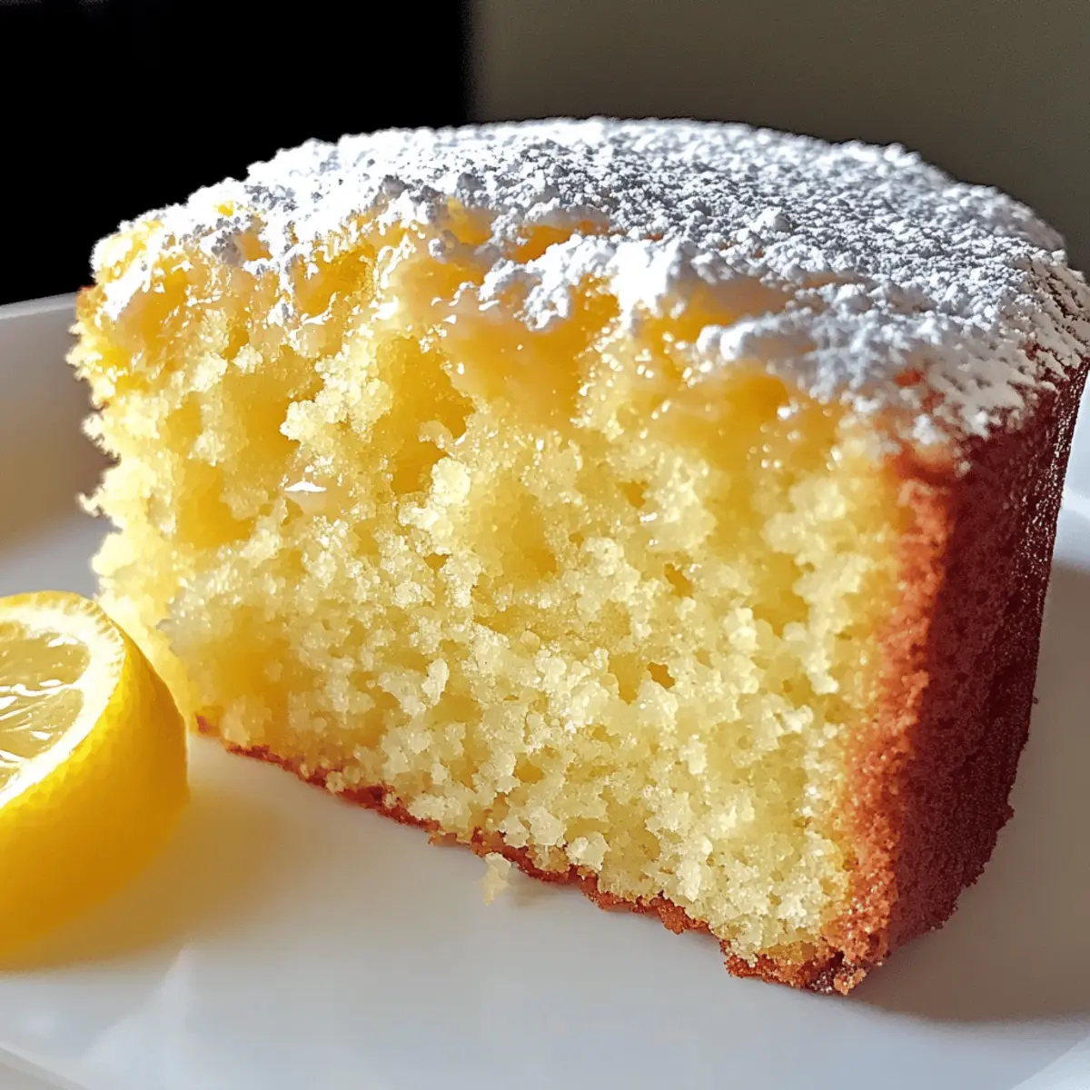 Zitronenkuchen mit Puderzucker – Einfach & Lecker!