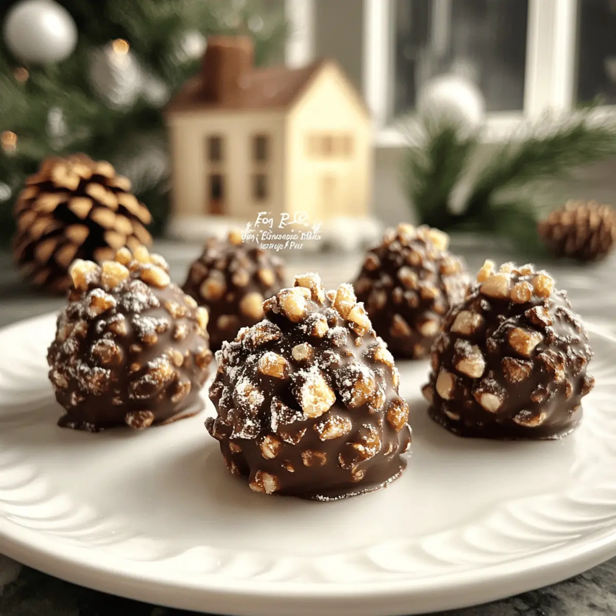 Vegane Tannenzapfentrüffel für festliche Stimmung