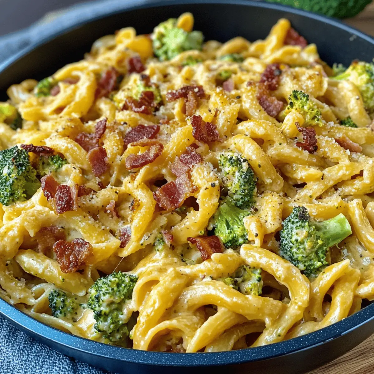 Cremige Pastapfanne mit Brokkoli und Bacon schnell genießen