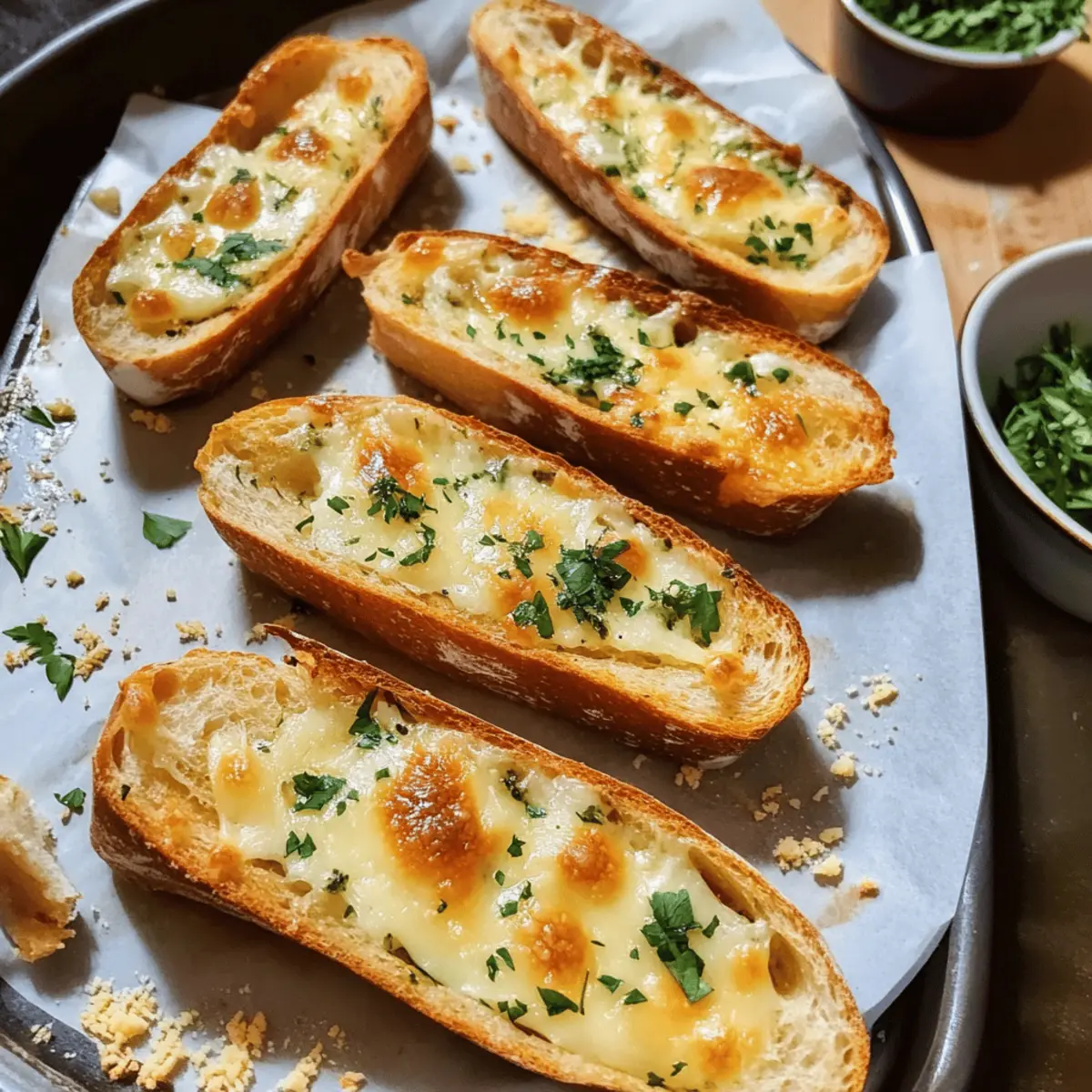 Käse-Knoblauch-Brot für jeden Anlass genießen