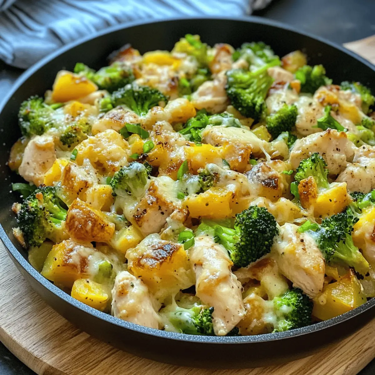 Kartoffel-Hähnchen-Pfanne mit Brokkoli für Eilige