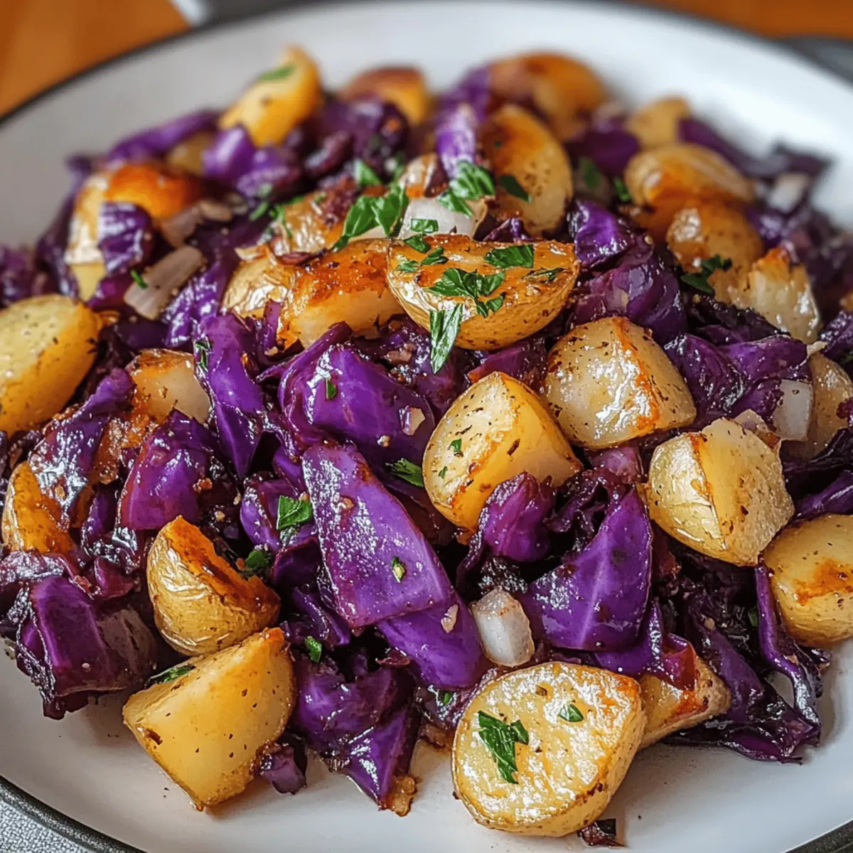 Rotkohl Pfanne mit Kartoffeln – Herzhaftes Soulfood