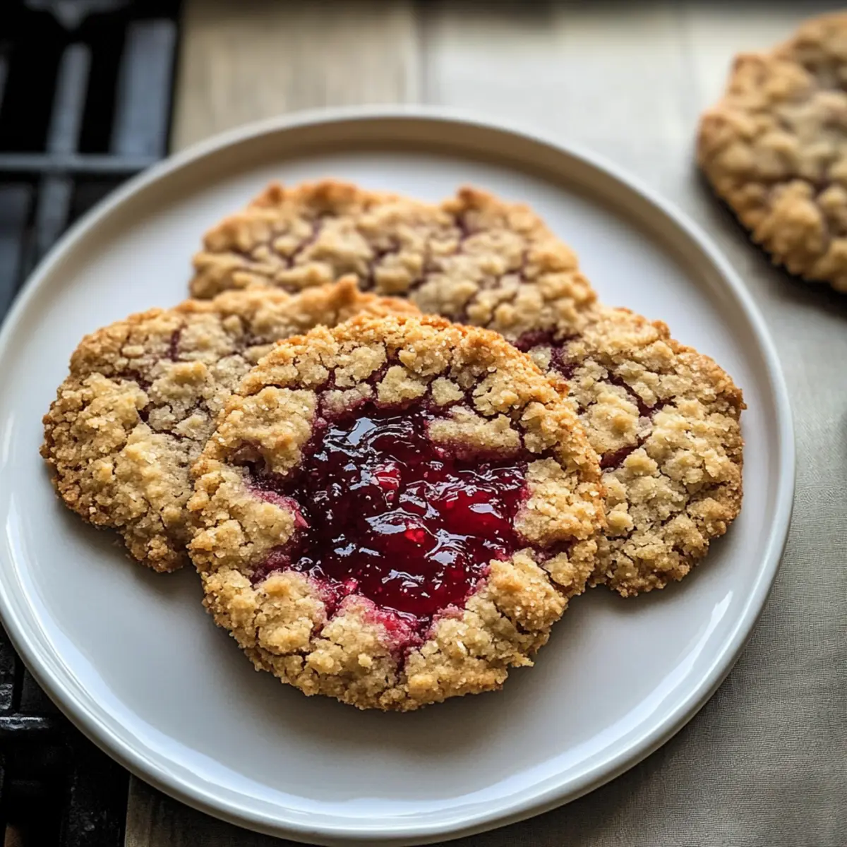 Leckere Streuselplätzchen mit Marmelade füllen