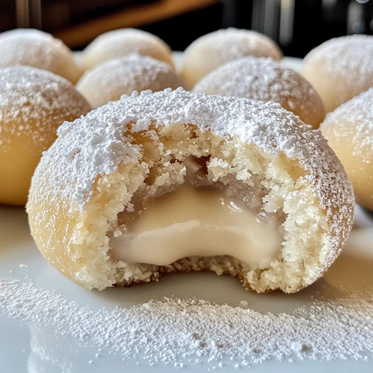 Vanillekipferl-Kugeln mit Marzipan und Nougat Rezept