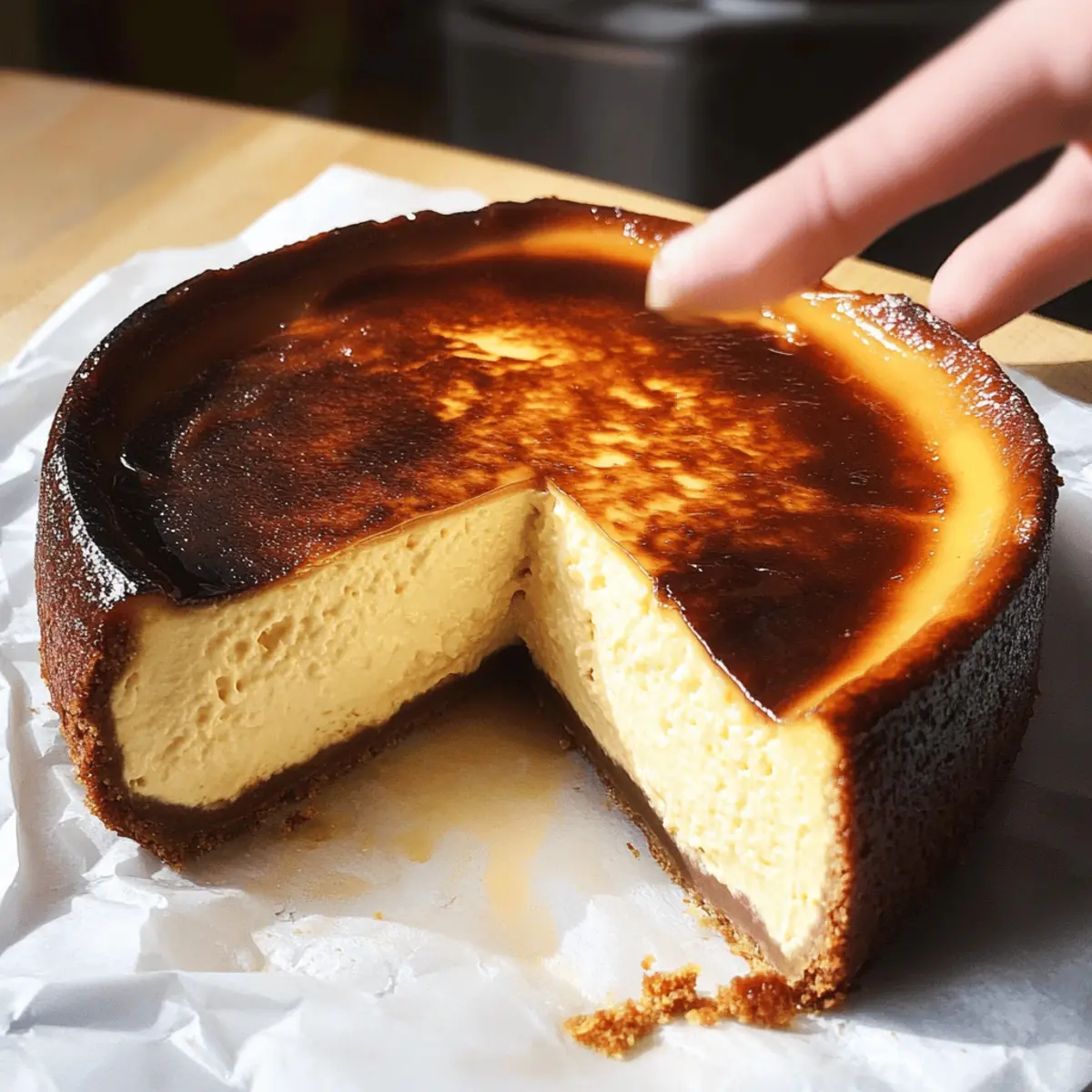 Basque verbrannter Käsekuchen mit nur 7 Zutaten