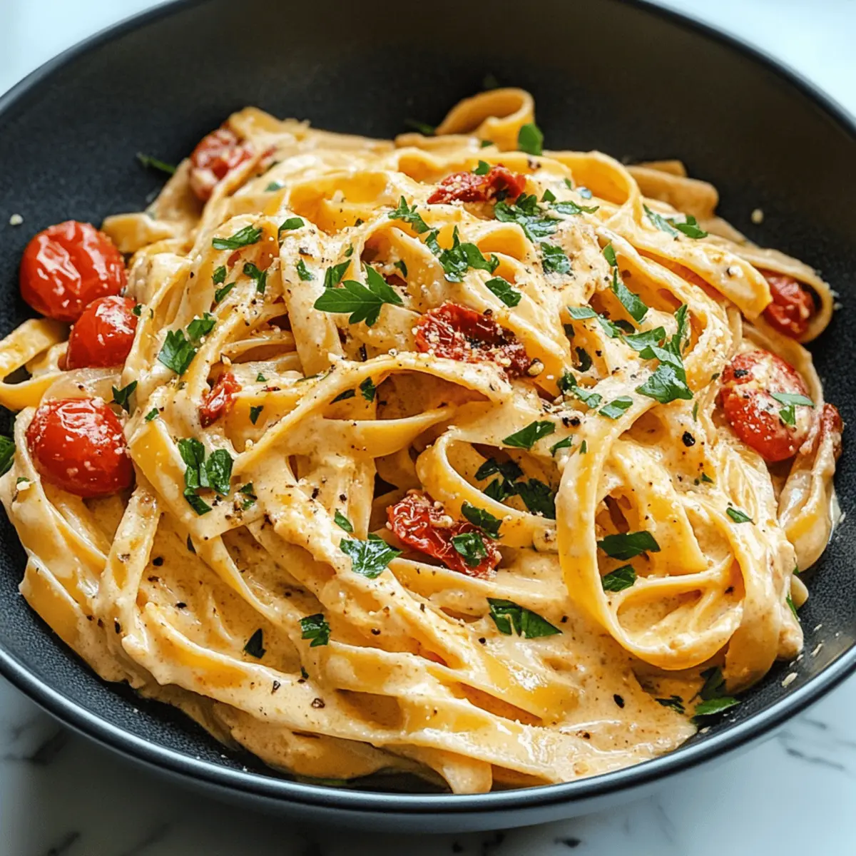 Sonnengetrocknete Tomaten Pasta: Cremig und Vegan