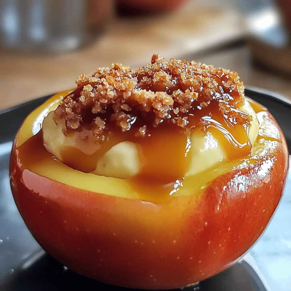 Mit Käsekuchen gefüllte Äpfel für den perfekten Herbst