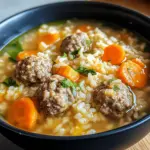 Herzhafte Hackfleisch-Reissuppe