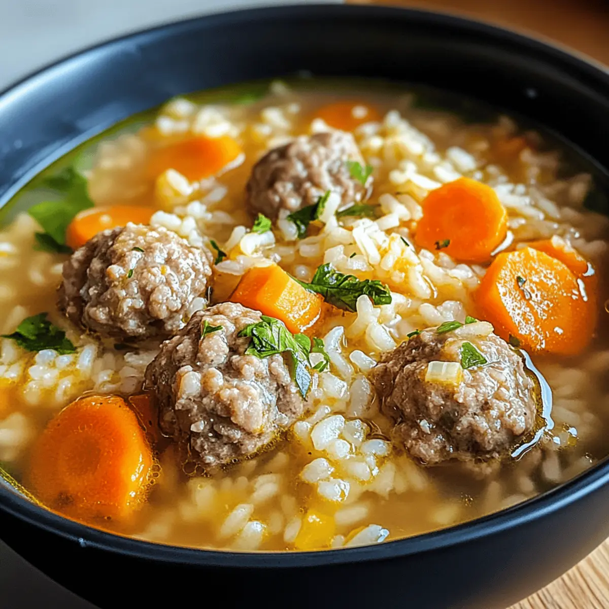 Herzhafte Hackfleisch-Reissuppe für kalte Tage