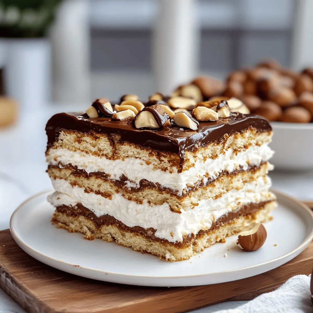 Butterkeks-Kuchen ohne Backen mit Milchmädchen Karamell