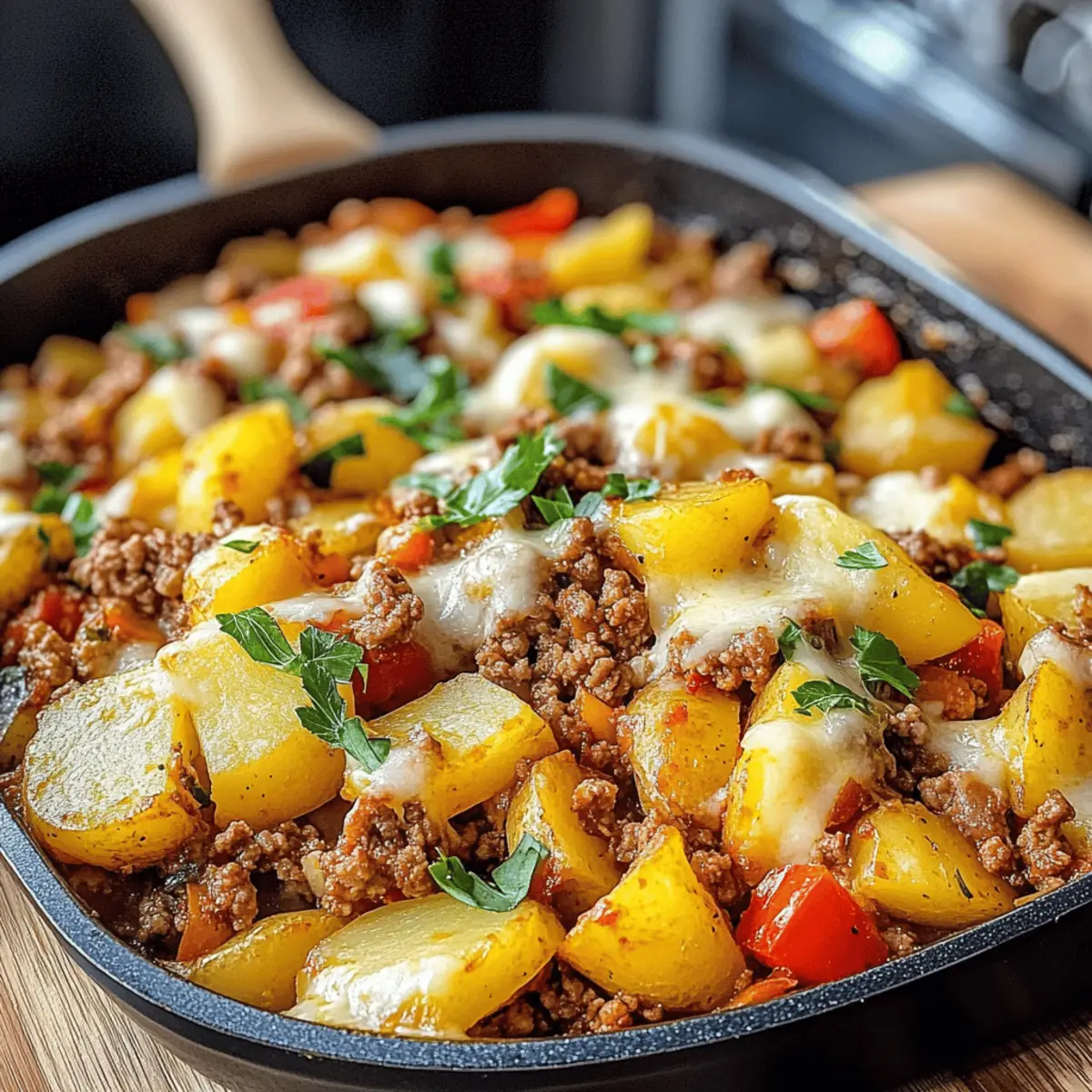 Kartoffelpfanne mit Hackfleisch für jeden Geschmack