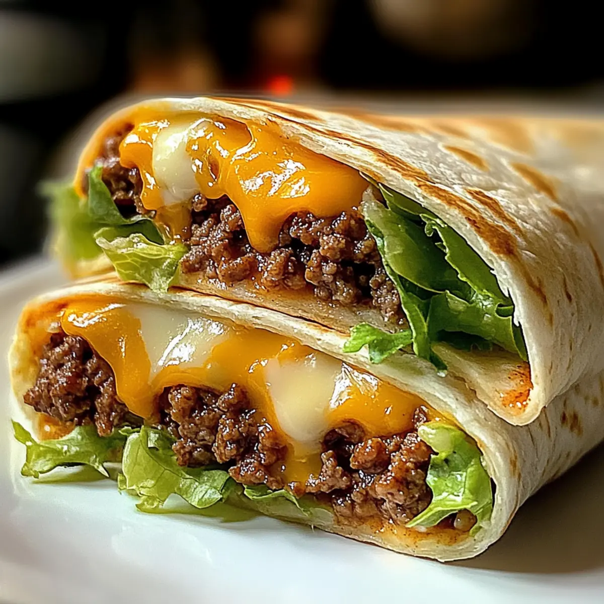 Big Mac Wrap mit Hackfleisch und Käse für Genießer