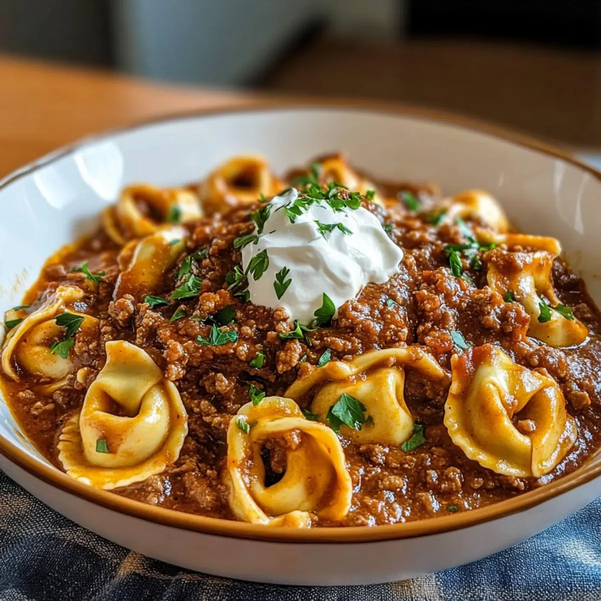 Blitz-Tortellini mit Hackfleischsoße schnell zubereiten