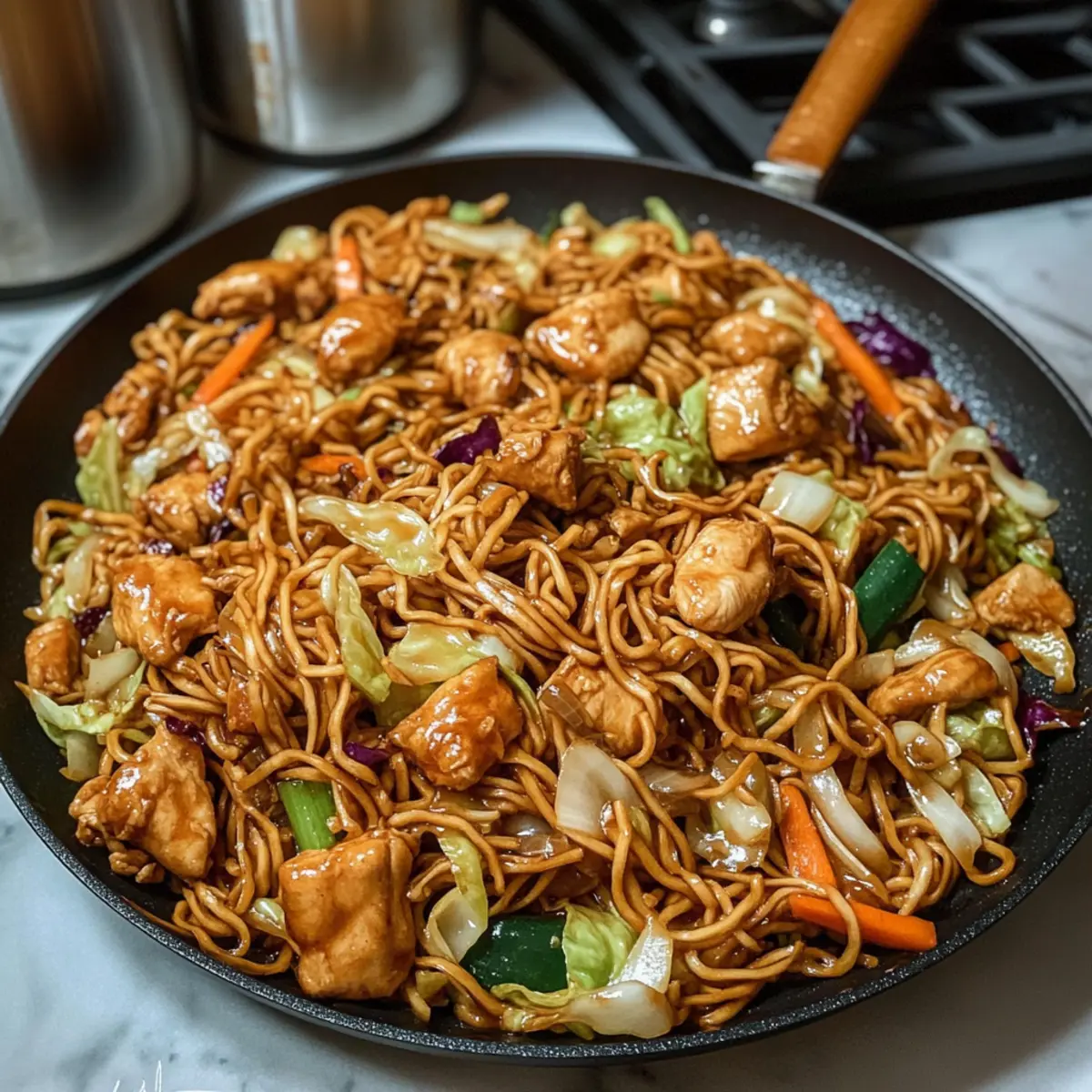 Hühnchen Chow Mein in 30 Minuten zubereitet