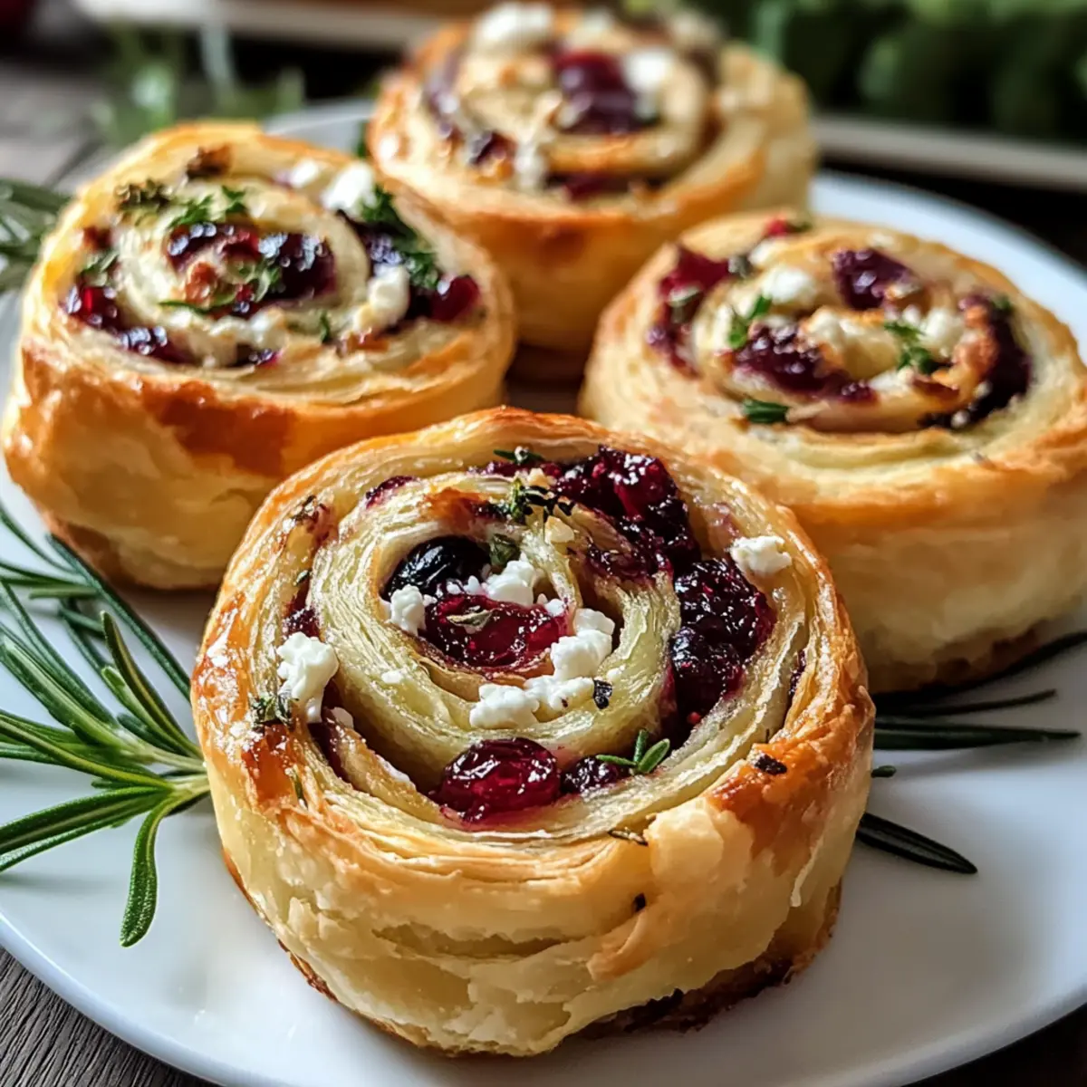 Weihnachts-Cranberry-Feta-Pinwheels leicht gemacht