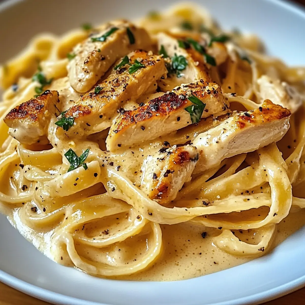 Cremige Hähnchen-Alfredo-Nudeln in 30 Minuten