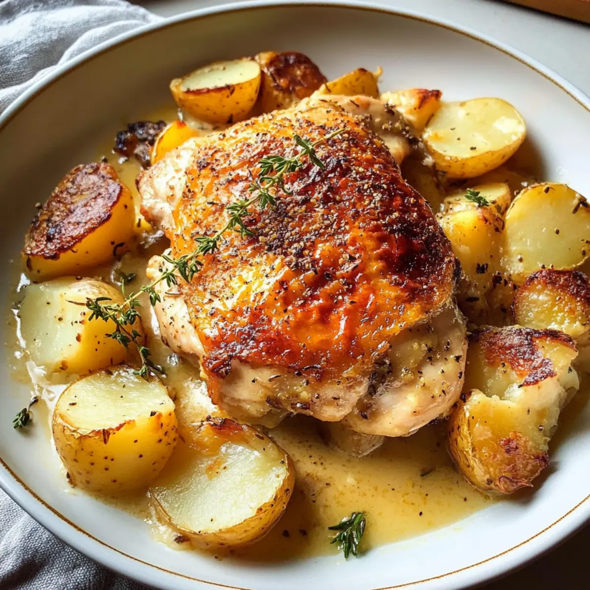 Cremiges Ofenhähnchen mit Kartoffeln – Familienliebling einfach gemacht