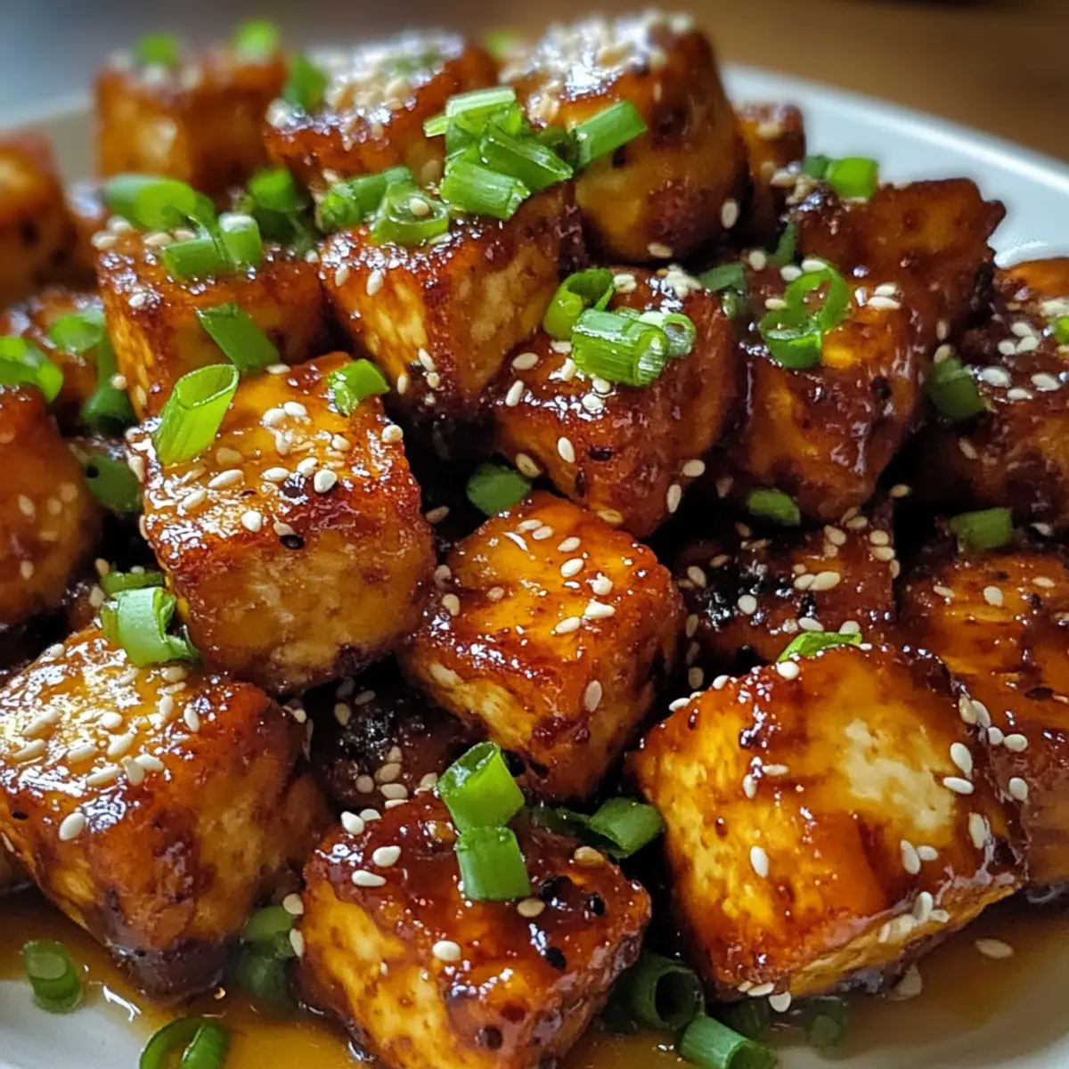 Knuspriger Honig-Knoblauch-Tofu für jeden Tag