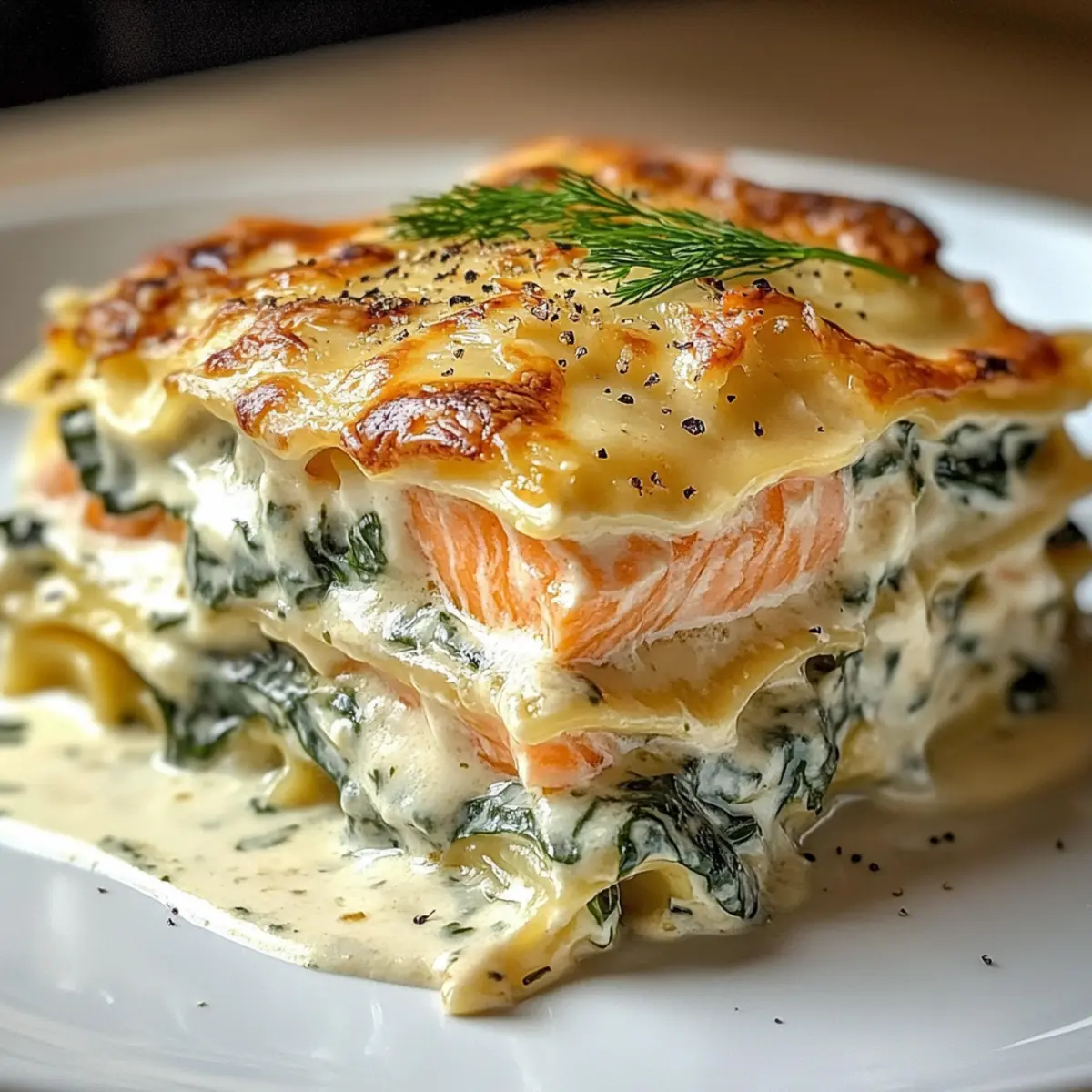 Lasagne Lachs Spinat