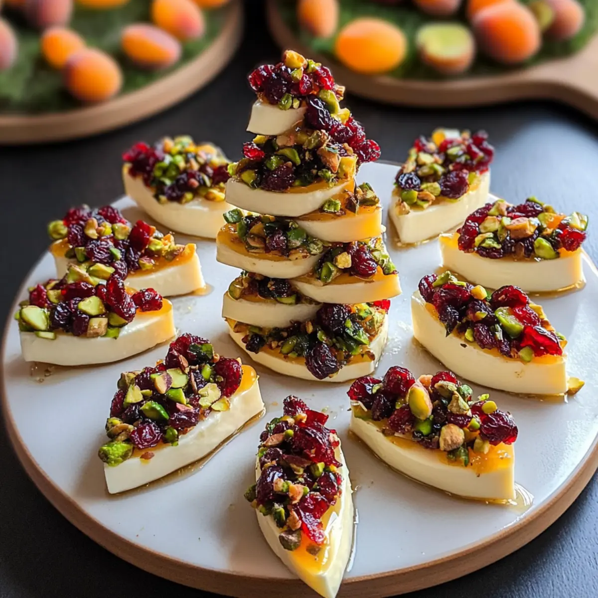 Mini-Brie-Weihnachtsbäume als festliche Vorspeise