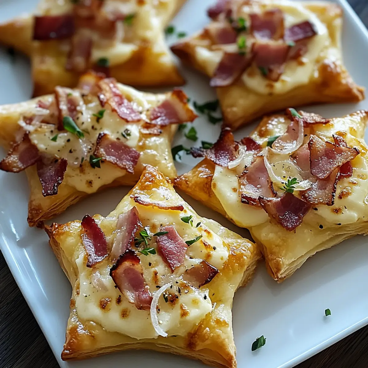 Mini Flammkuchen Sterne für deine nächste Party