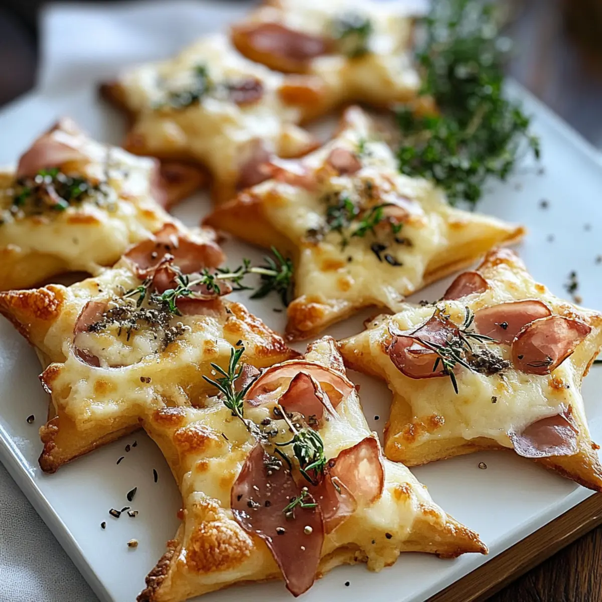 Mini Flammkuchen Sterne: Perfekte Feier Snacks