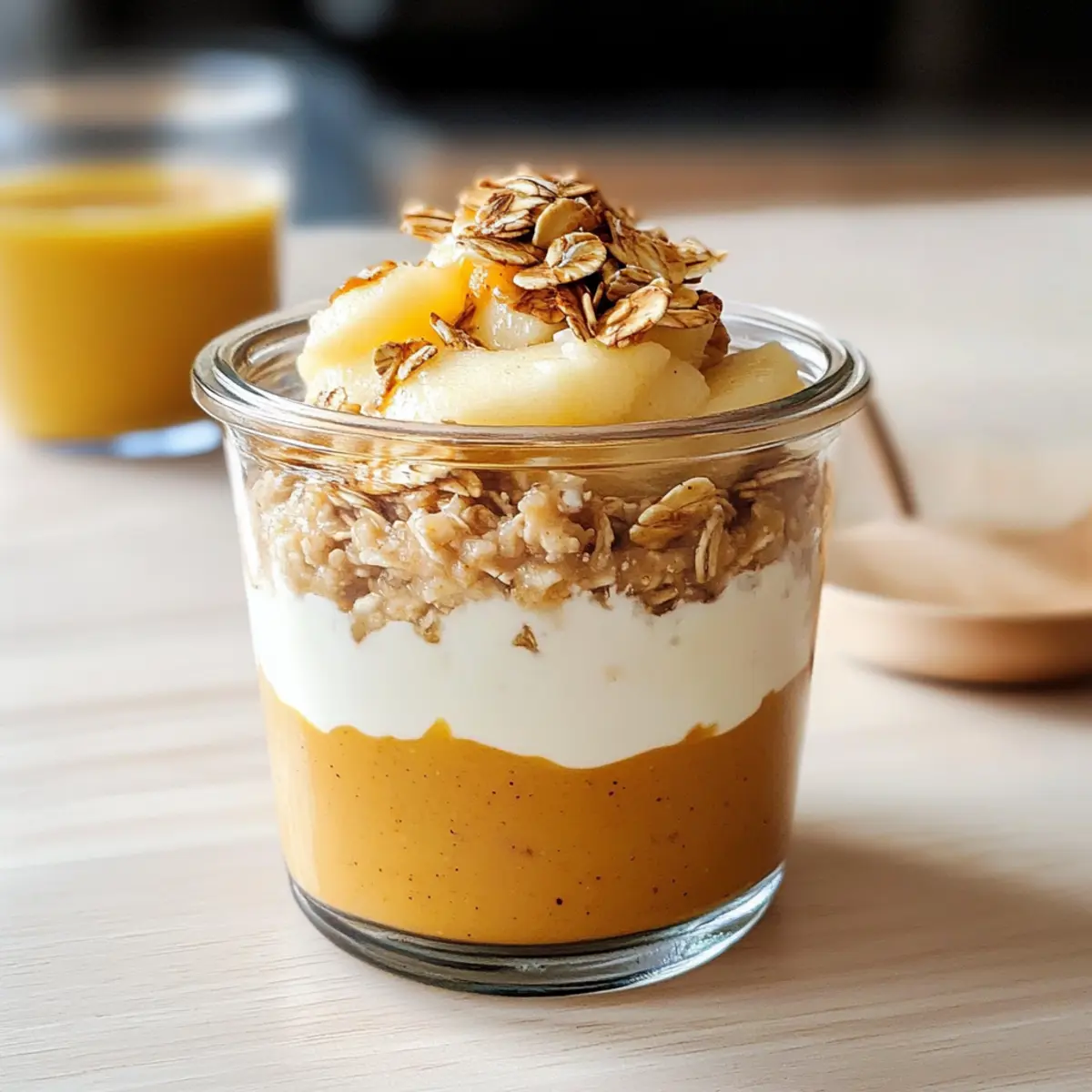 Übernacht-Haferflocken mit Apfelmus ganz einfach