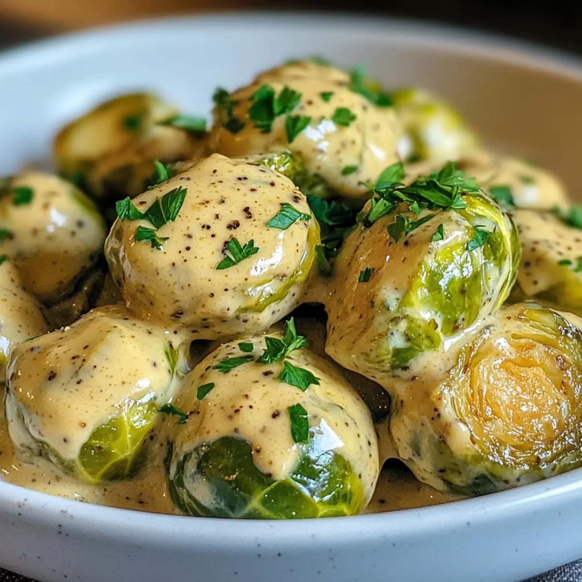 Rosenkohl in Frischkäse-Senfsauce einfach gemacht
