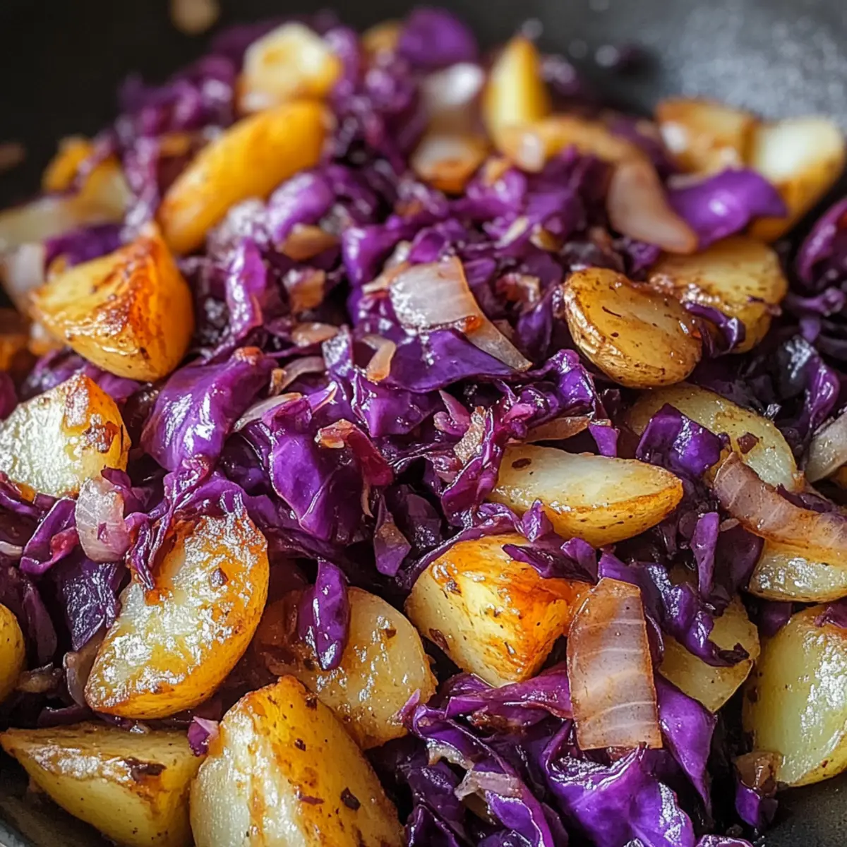 Rotkohl Pfanne mit Kartoffeln – Soulfood leicht gemacht