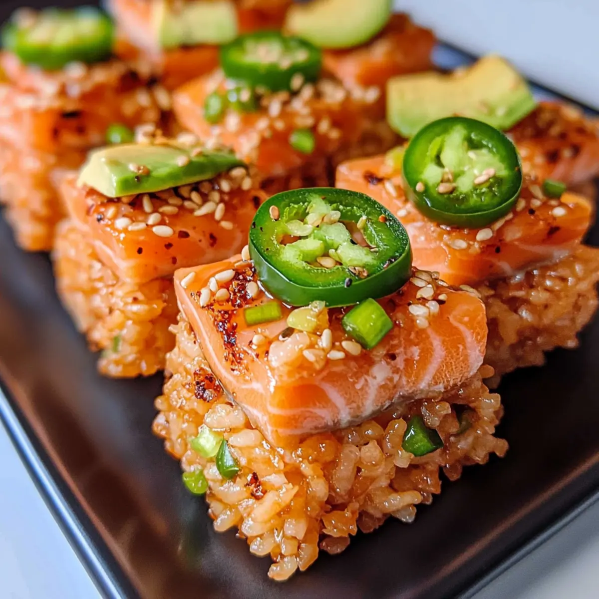 Lachs knuspriger Reis – Der Hit für deine Dinner-Party