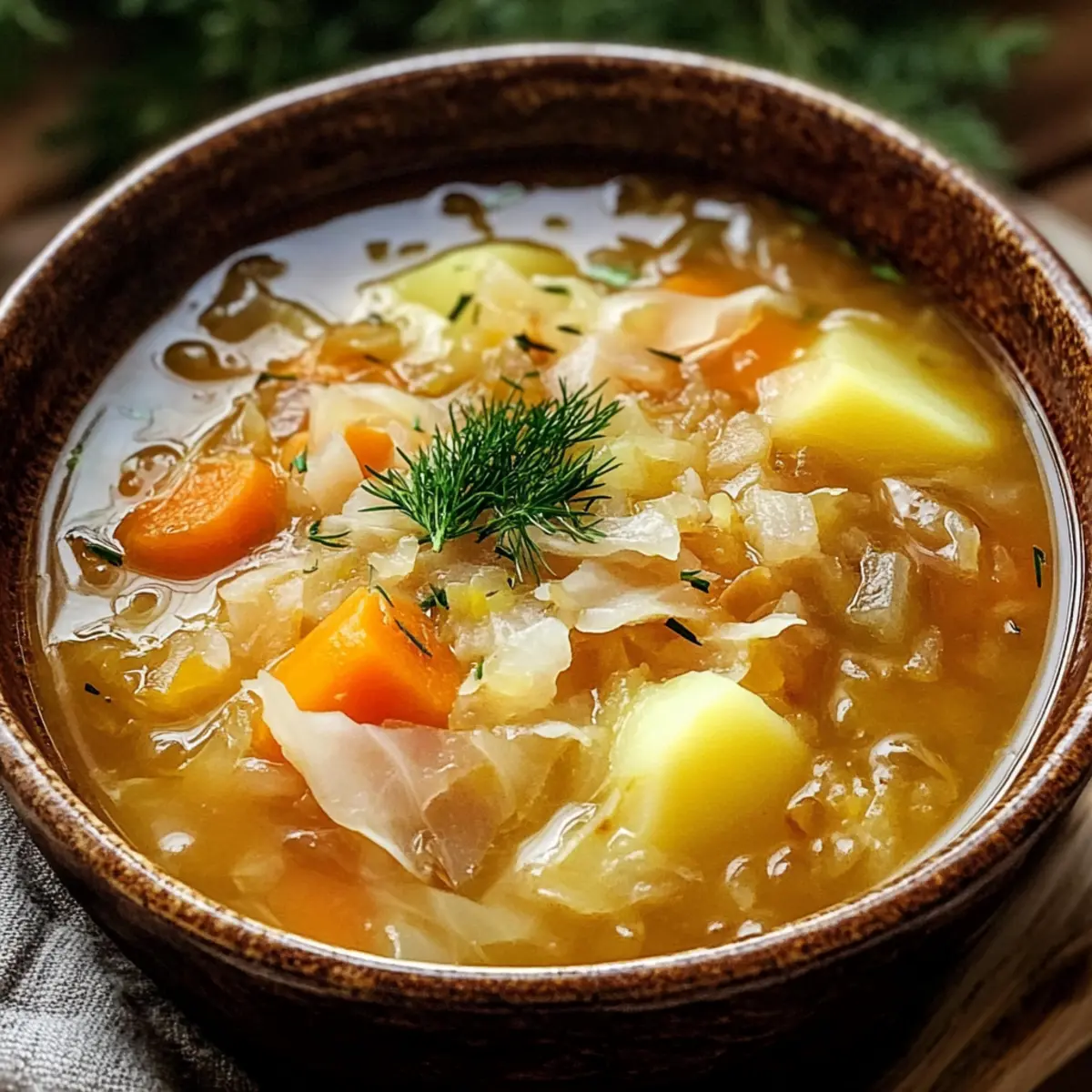 Herzhafte Sauerkrautsuppe für gemütliche Abende