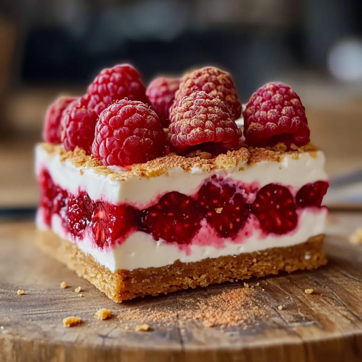 Spekulatius-Dessert mit Himbeeren für Festtage