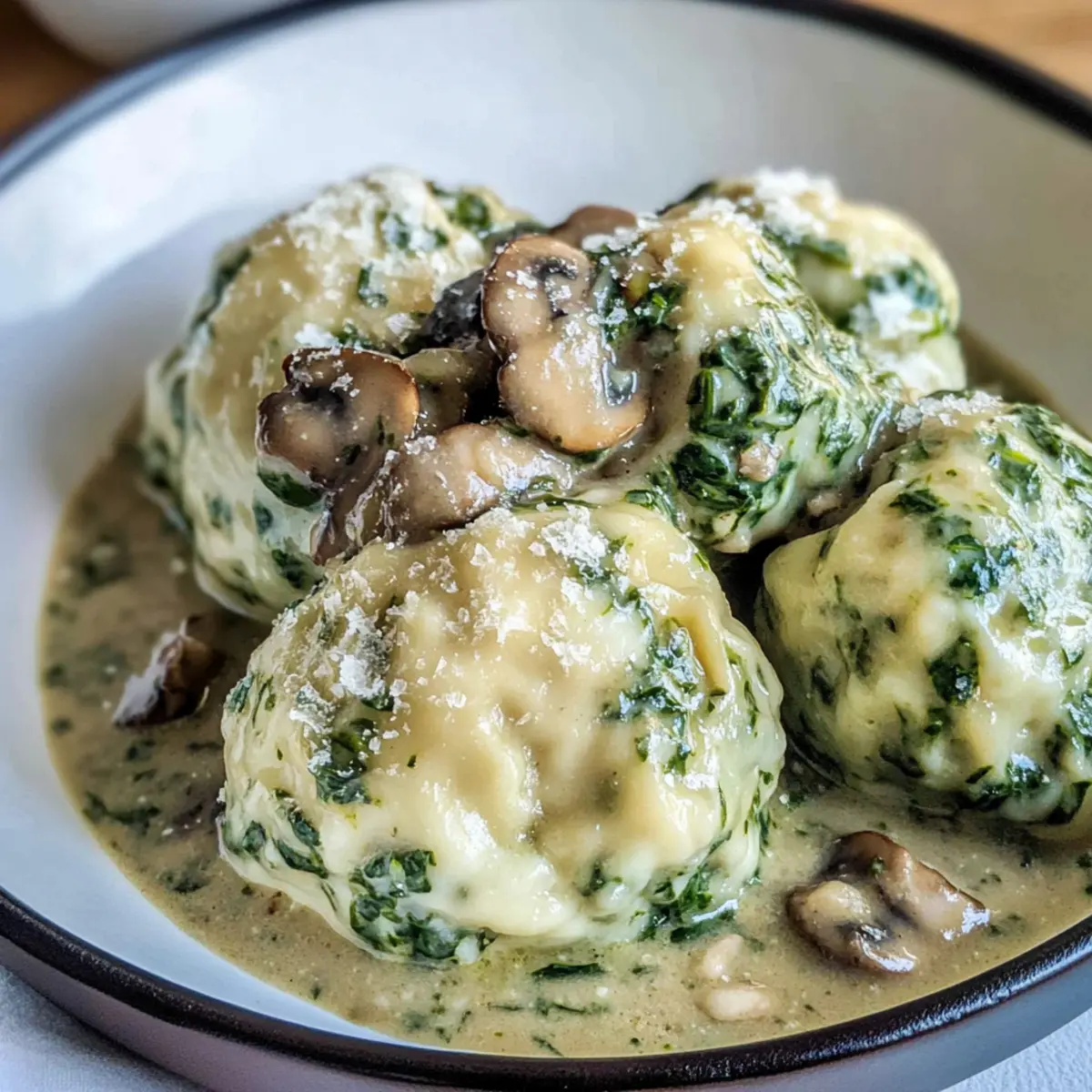 Leckere Spinatknödel als Hauptgericht ganz einfach