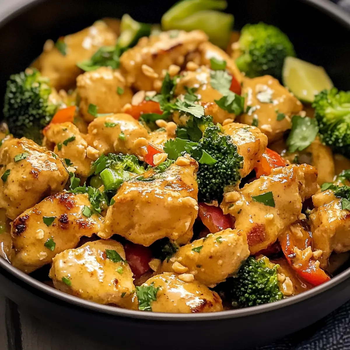 Thailändisches Erdnuss-Hühnchen für schnelle Abende