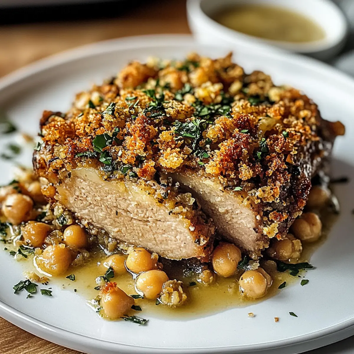 Veganer Braten mit knuspriger Kräuterkruste