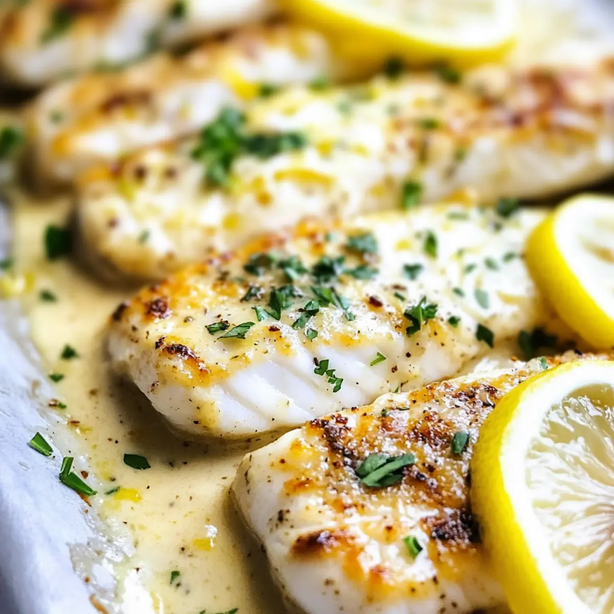 Gebratener Seehecht mit cremiger Zitronensauce genießen