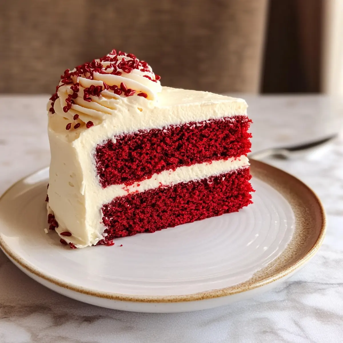 Bester roter Samtkuchen weich und einfach genießen