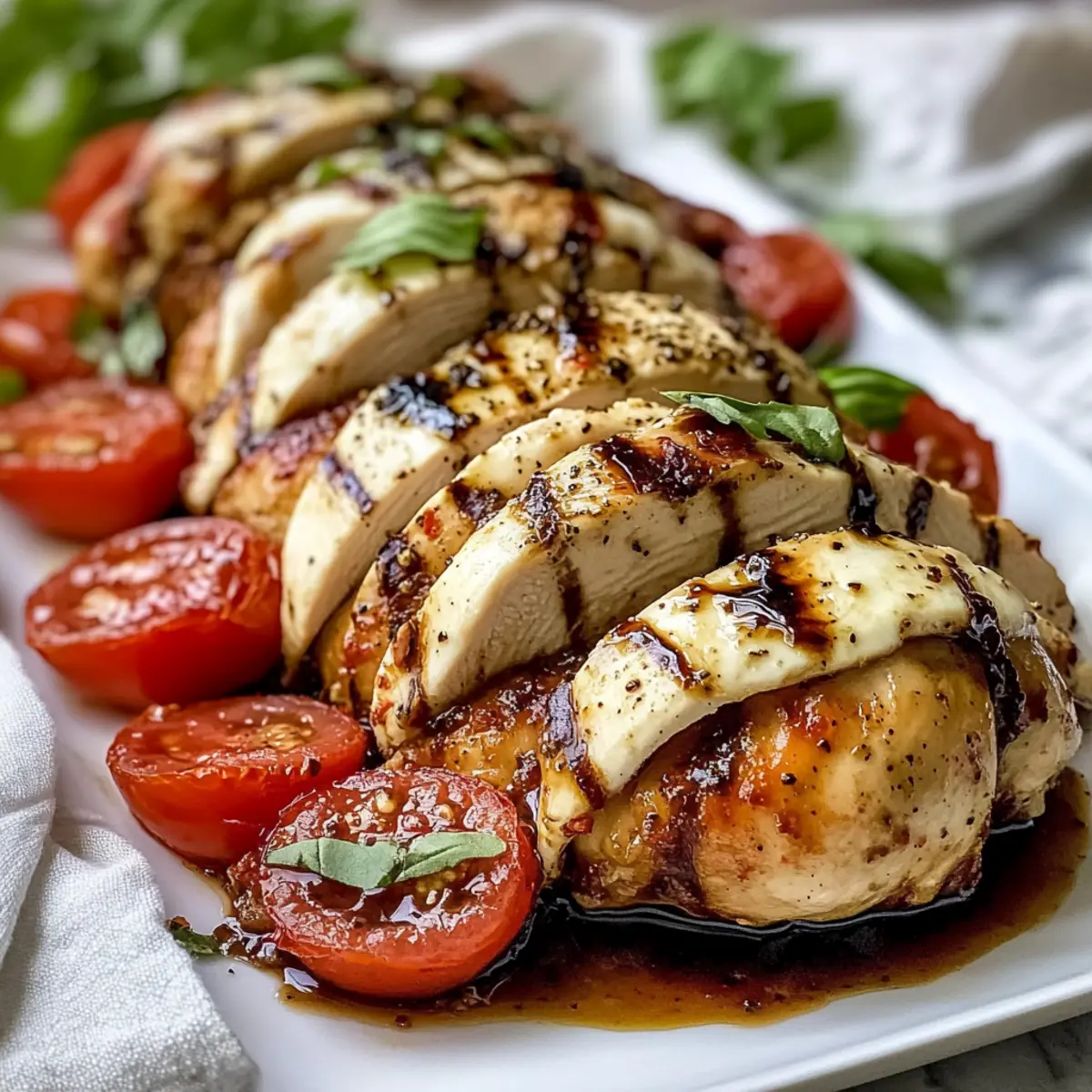 Saftiges Caprese Hasselback Hähnchen Rezept