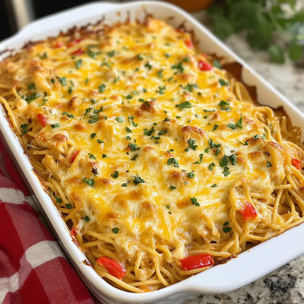 Käse-Hühnchen-Nudeln-Auflauf für die ganze Familie