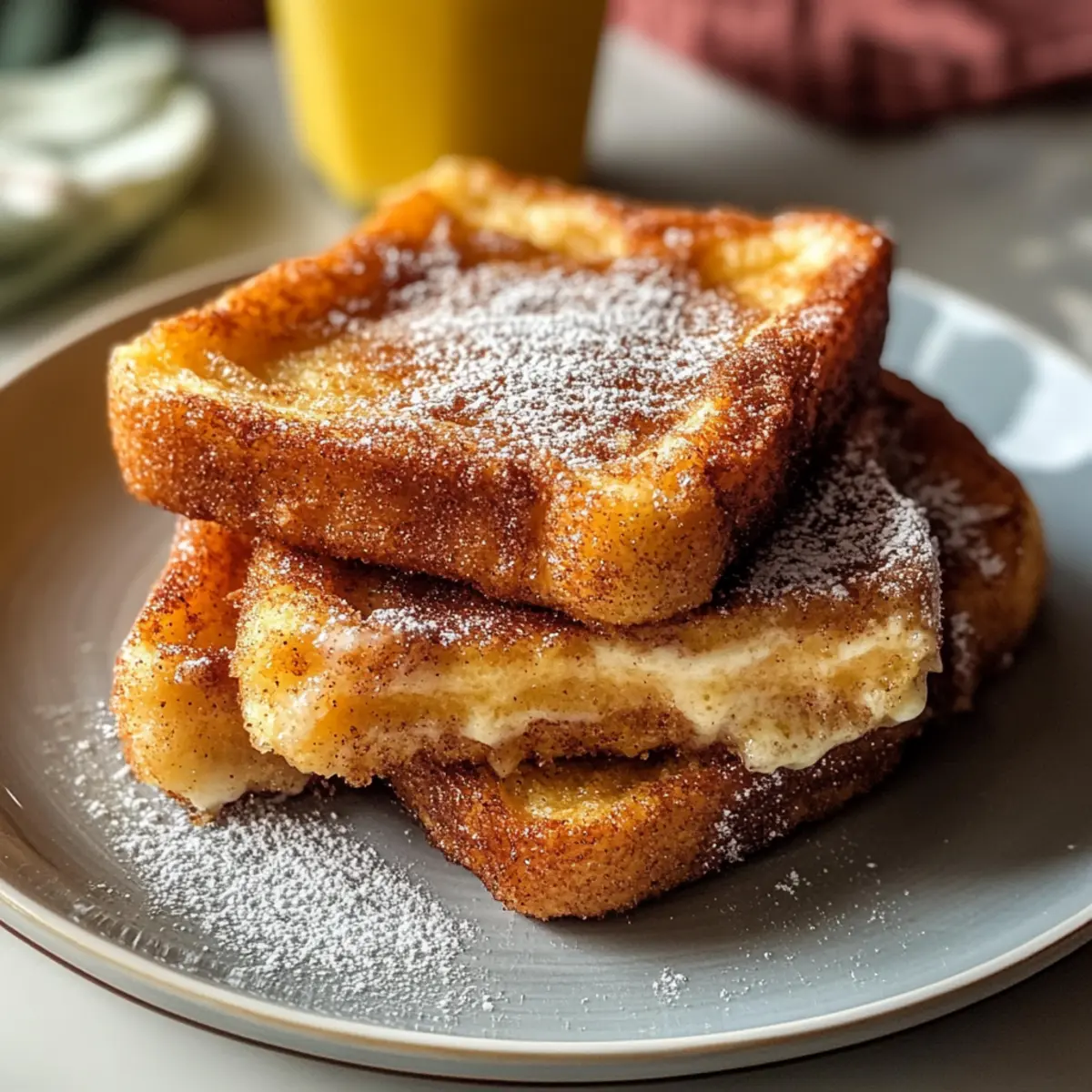 Churro Französischer Toast für ein süßes Frühstück