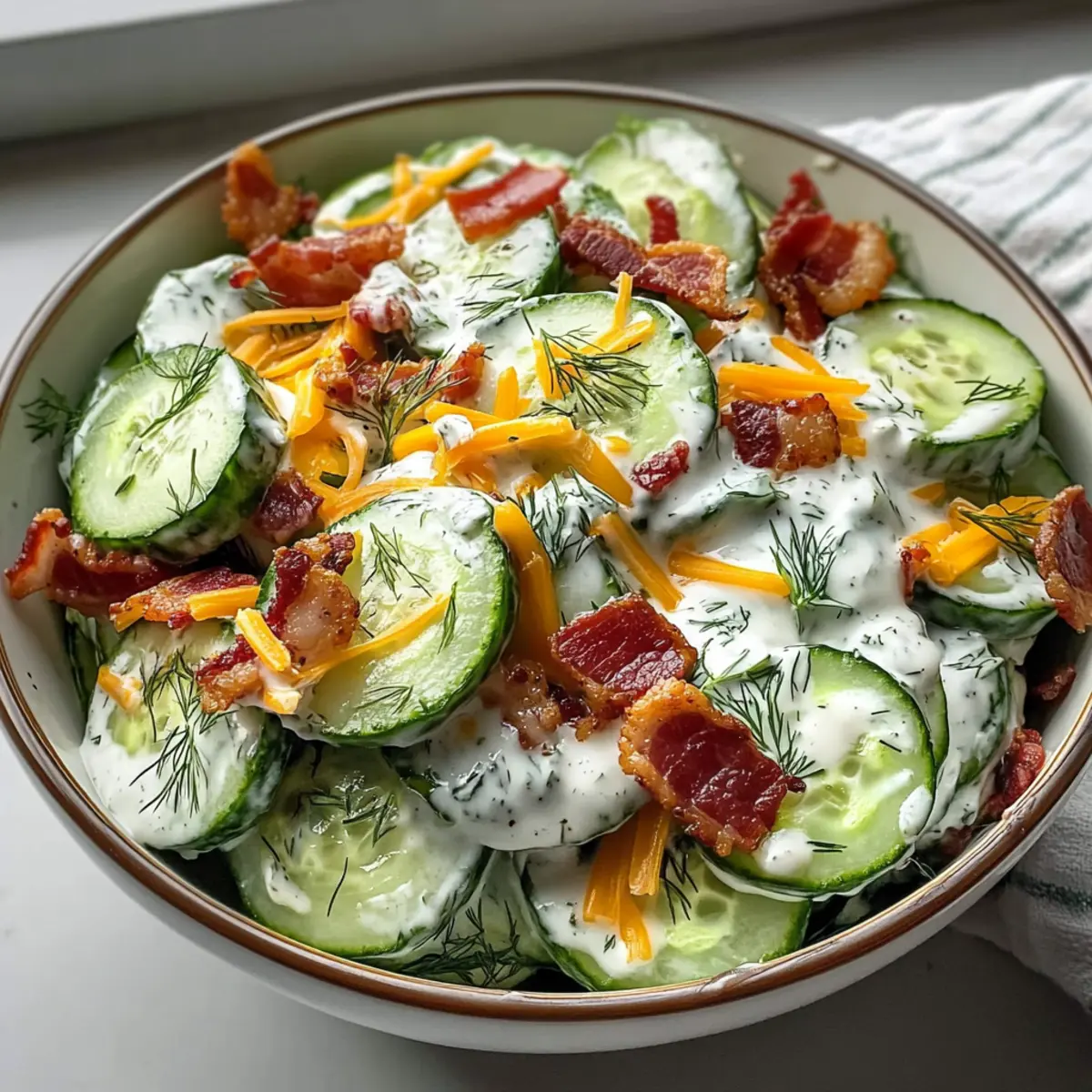 Klassischer Gurken-Ranch-Crack-Salat schnell gemacht