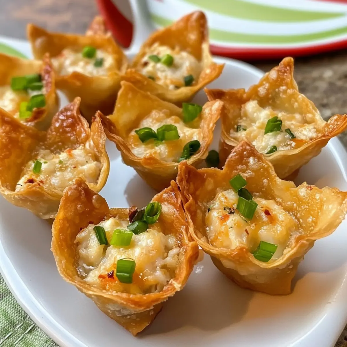Krosse Krabben Rangoon Wonton Tassen für Feste