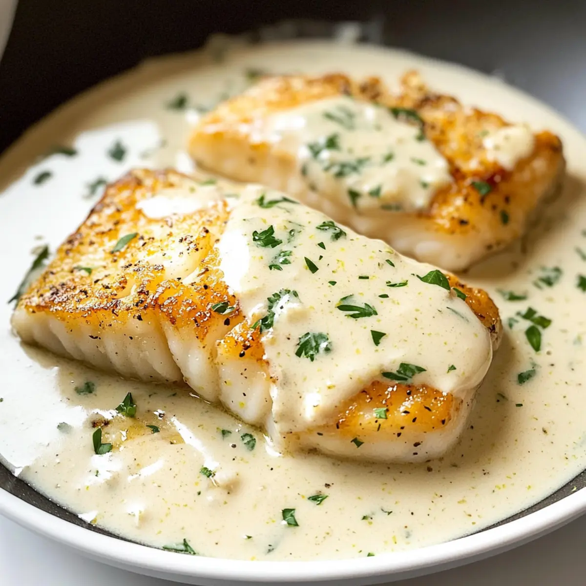 Cremiger Zitronen-Parmesan-Kabeljau für jeden Abend