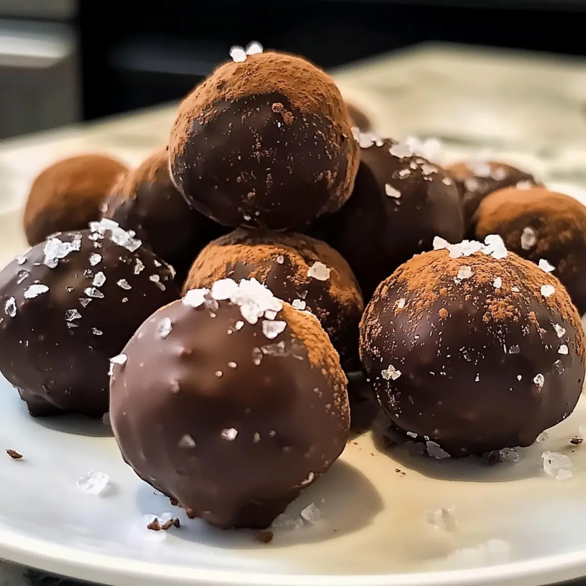 Dekadente einfache doppelte Schokoladen-Trüffel