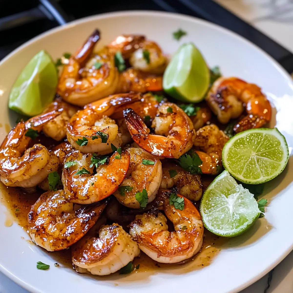 Knoblauch Honig Limette Garnelen in 20 Minuten