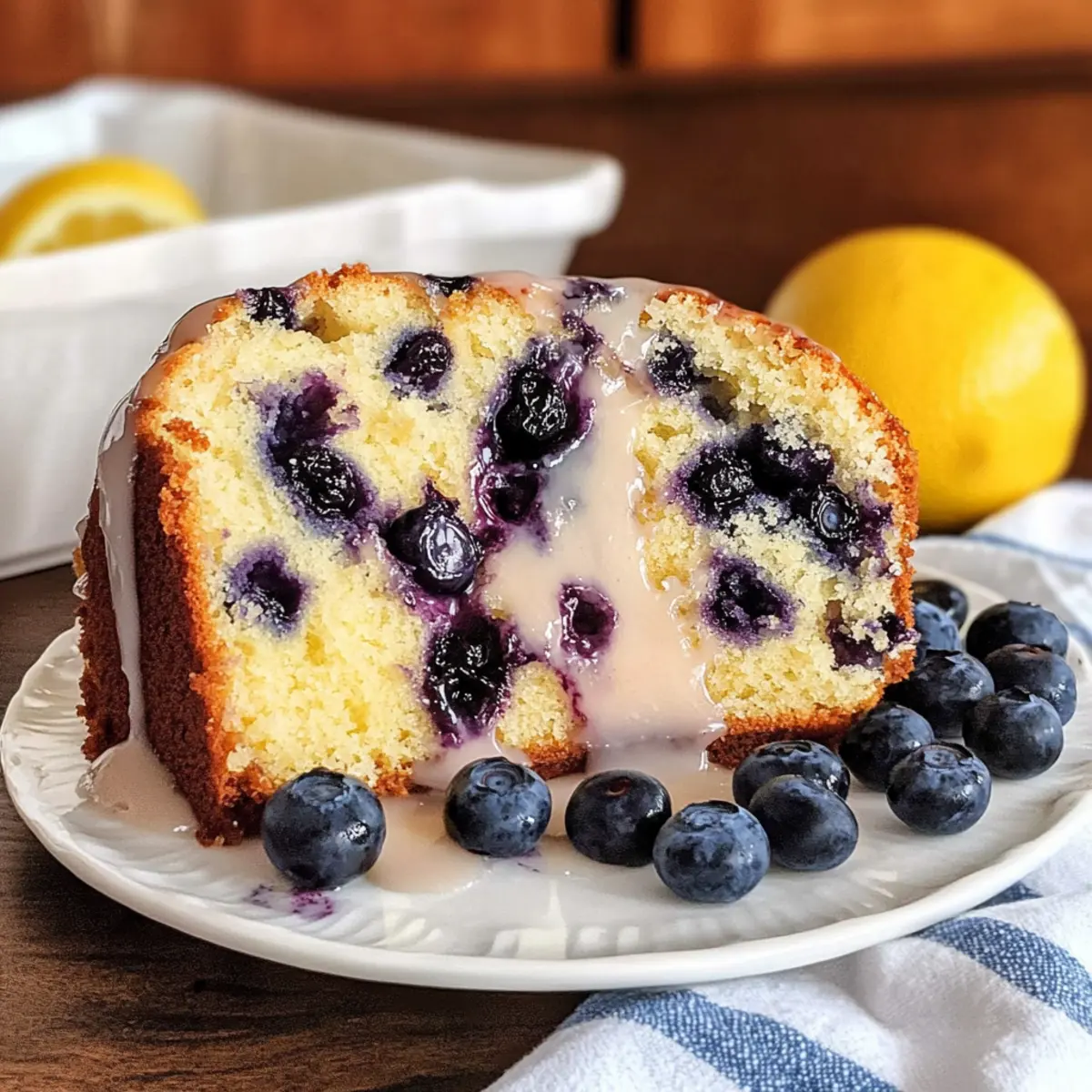 Zitronen-Blaubeer-Ricotta-Pfundkuchen für Genießer