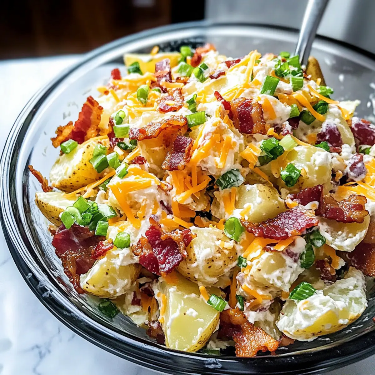 Ladung gebackene Kartoffelsalat für echte Genießer